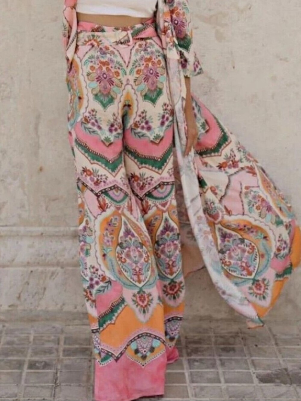 💖ZARA Beautiful Paisley Palazzo Pants